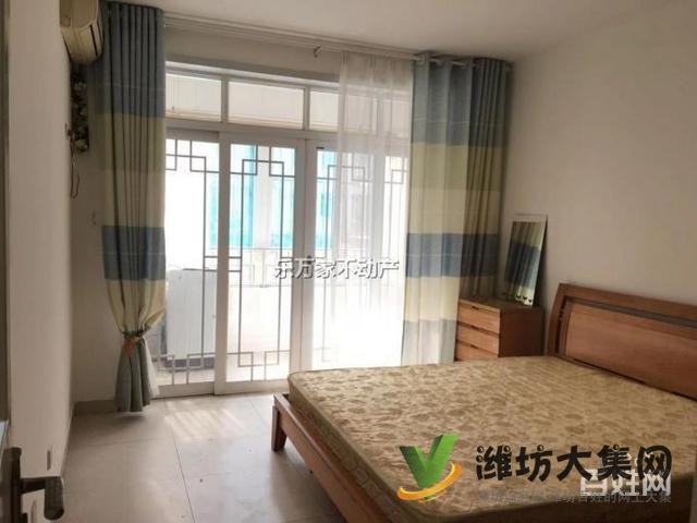 万达潍坊中学近中央丽景精装全齐两室拎包入住可陪读