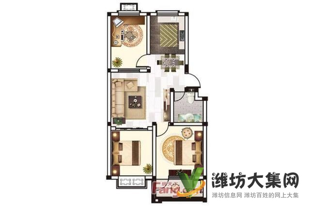 奥体中心近多层6楼带阁楼88平3室精装出税仅售53