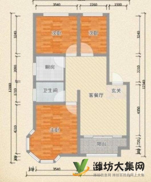 市北区供暖好位置佳的新龙现代城，精装两室，拎包入住