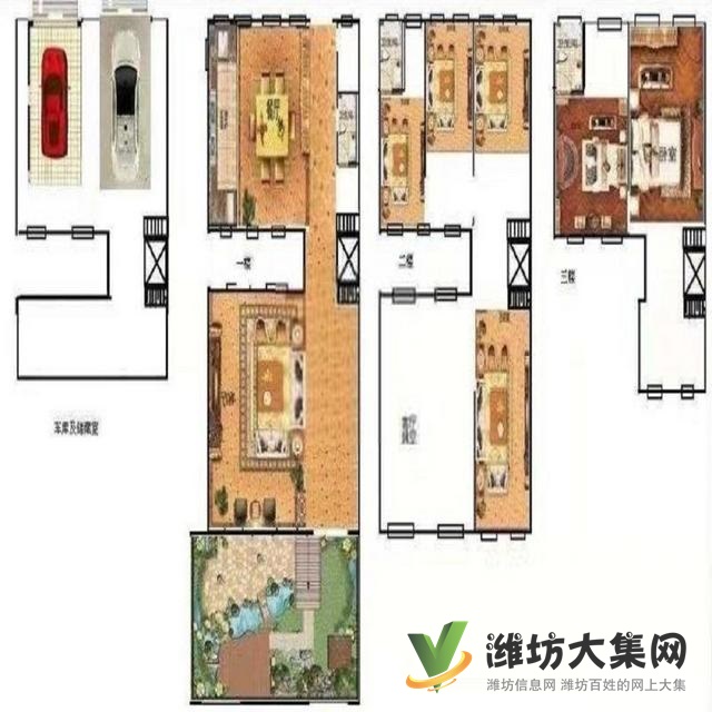 鸢都湖畔高档别墅信圆居，挑空大堂，带花园带观景露台