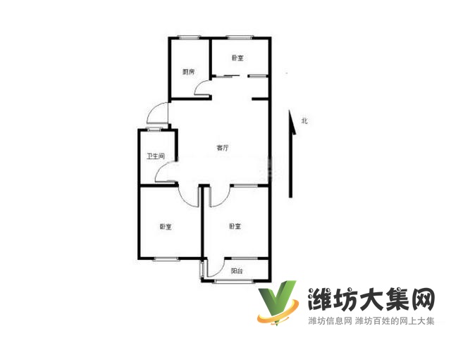 中心双语近圣荣广场多层3室92平低首付54万急售