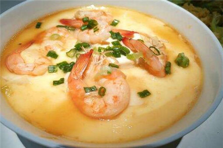 虾仁豆腐蒸蛋